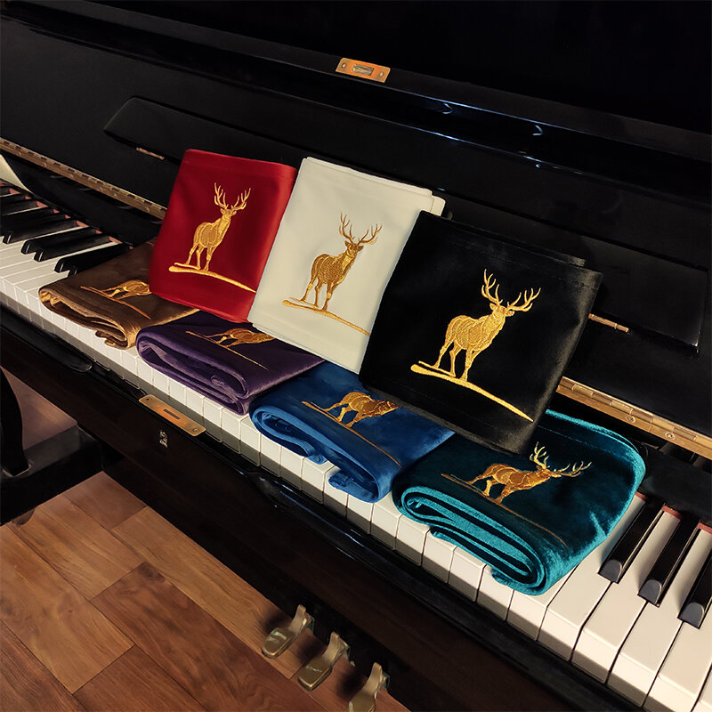 Piano Keyboard Dust Cloth Keyboard Nylon 88 Key Triangle Vertical Electric Piano Cover Cloth Towel Piano Key Cloth Cover Universal Accessories