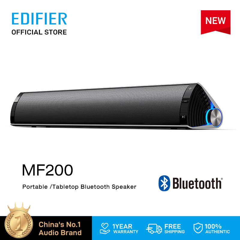 Edifier MF200 Portable Tabletop Bluetooth Speaker 10 hours of playtime Bluetooth 5.0 AUX USBC Connection Touch Control