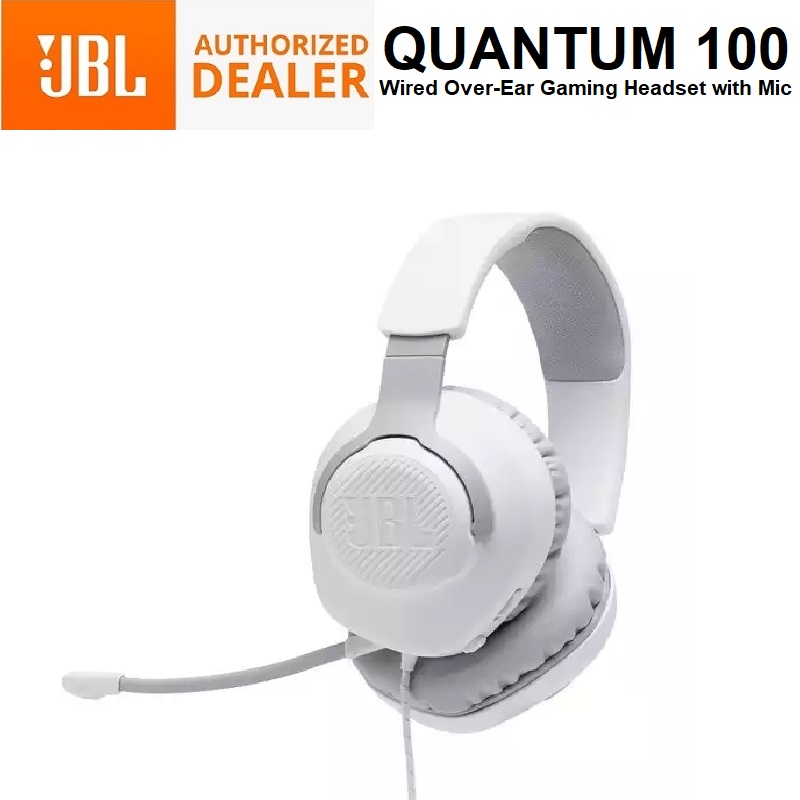 JBL Quantum 100 Wired Over the Ear Gaming Headphone Headset Earphone 3.5mm with Mic