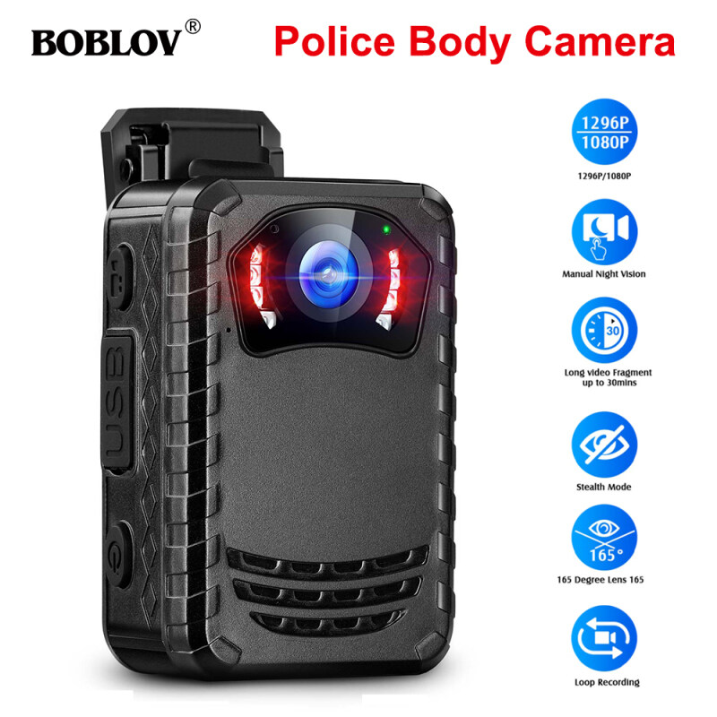 BOBLOV N9 Mini Body Camera Full HD 1296P Body Mounted Camera Small Portable Night Vision Police Body Camera for Daily Protection or Outdoor Travel Smallest Body Camera Model (Card is not included)
