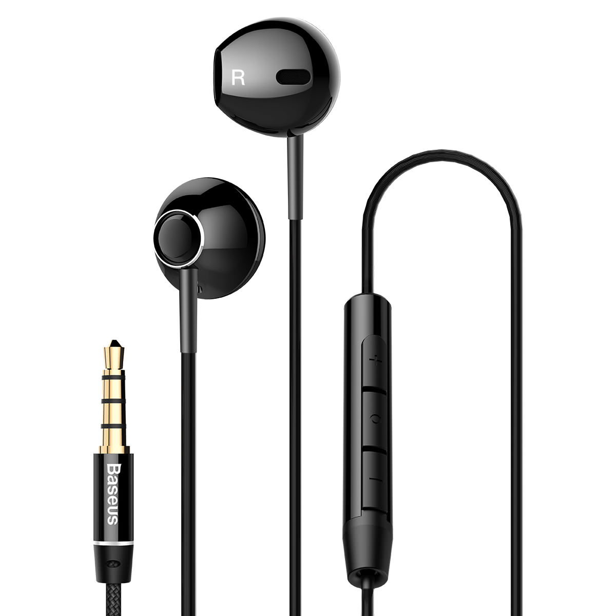 BASEUS Encok H06 Lateral In-Ear 3.5mm Earphone Stereo Earpiece With Mic HiFi