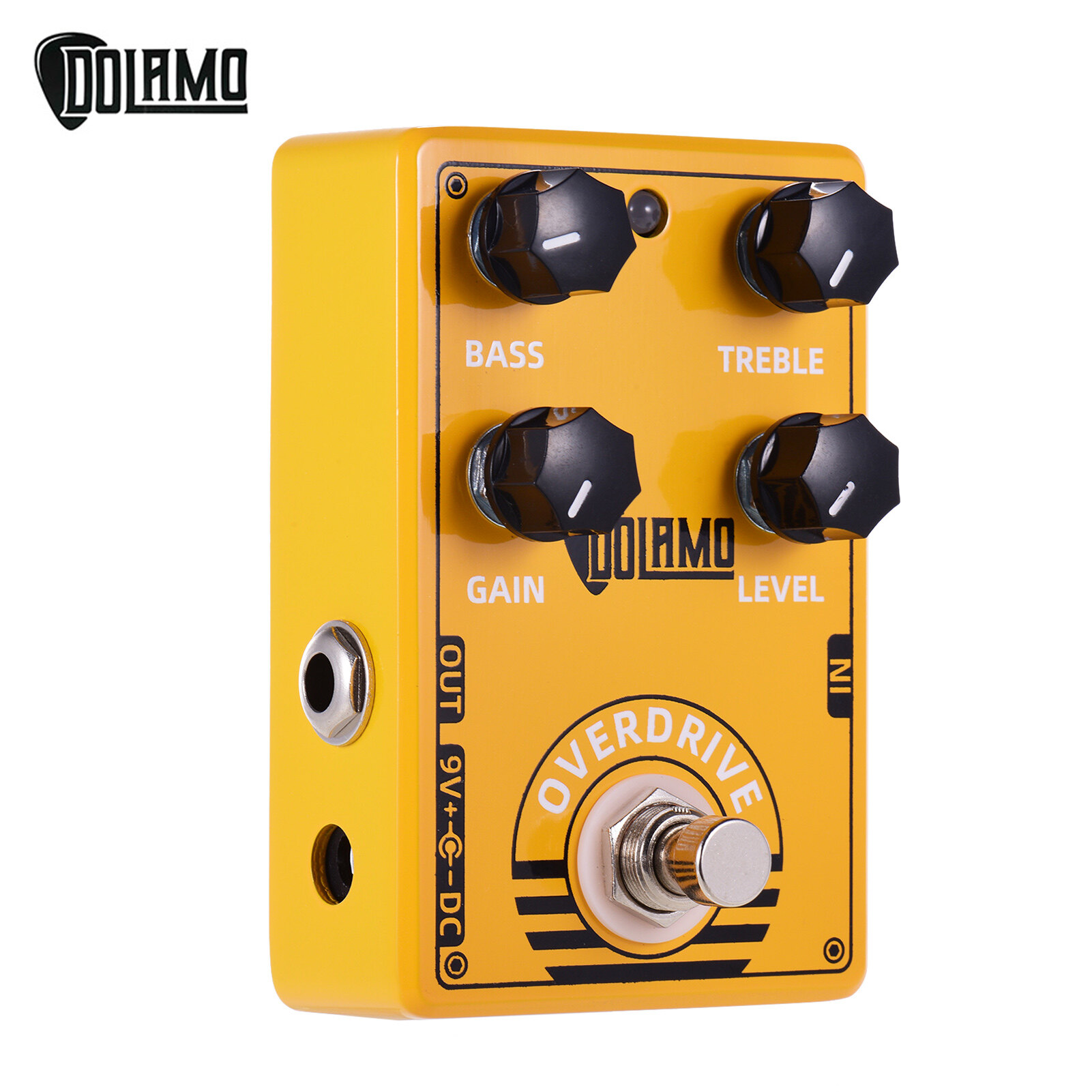 Dolamo D-8 Overdrive Guitar Effect Pedal with Bass Treble Gain Level Controls and True Bypass Design for Electric Guitar
