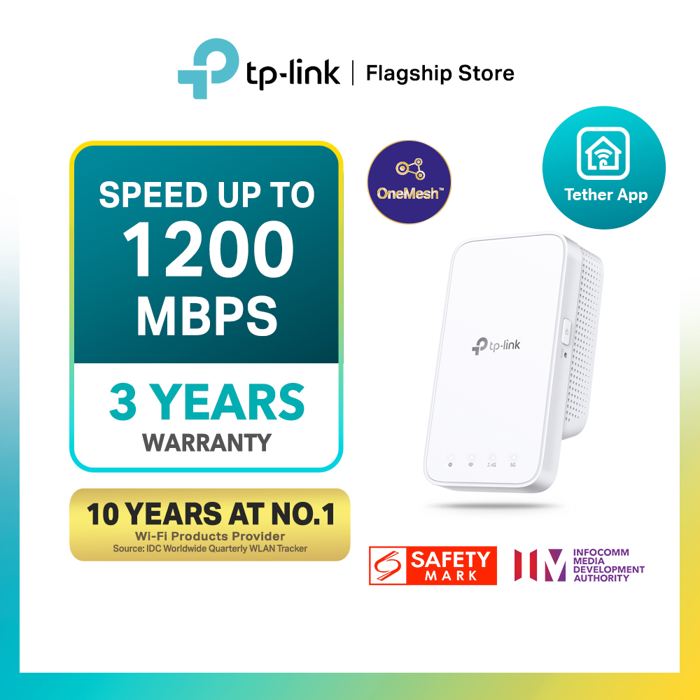 TP-LINK RE330 AC1200 Dual Band Wireless WiFi Range Extender/booster (Supports OneMesh , Works with any router)