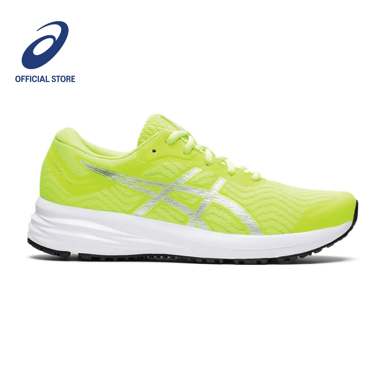 ASICS Women PATRIOT 12 Running Shoes in Hazard Green/Pure Silver