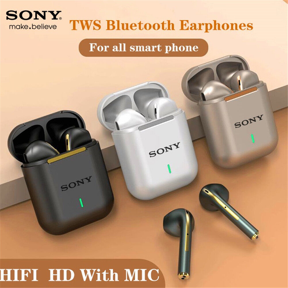 SONY J18 Wireless Earphones Bluetooth Headphones Gamers Headset With Microphone TWS Earhuds Handsfree In Ear Fone Compatible with Samsung, HP, Huawei, Xiaomi