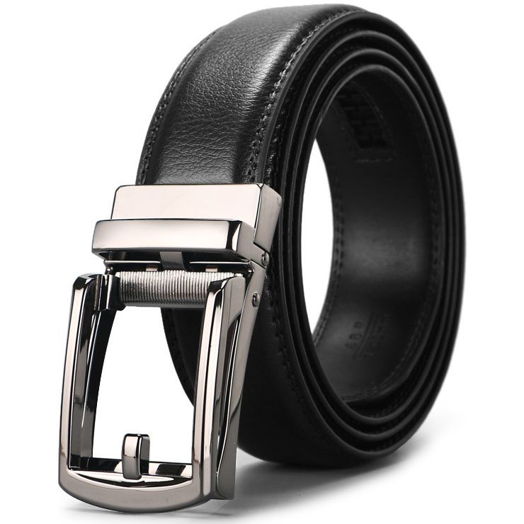Business belt New Male Designer Automatic Buckle Cowhide Leather men belt Luxury belts for men Ceinture Homme For jeans