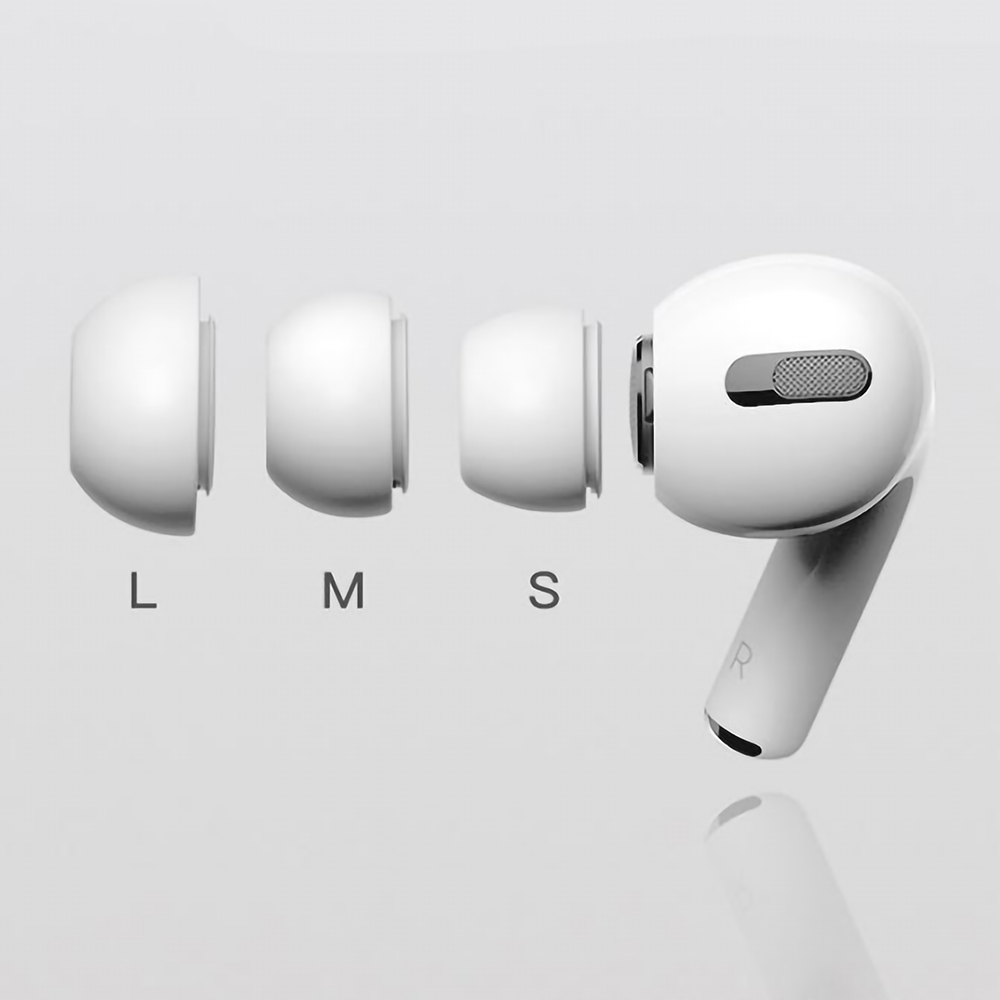 AirPods Pro Silicone Earmuffs Replacement Earbuds Anti-Slip Silicone Earmuffs S/M/L Sizes (White)