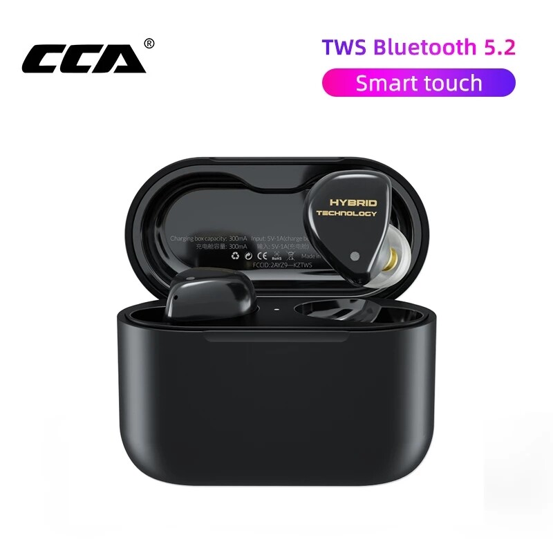 CCA CC1 TWS In-Ear Earphone Ture Wireless 5.2 Bluetooth Headphones AAC Sport Hybrid Drive Gaming Headsets S2 S1 Z1 PRO SA08 Q2S