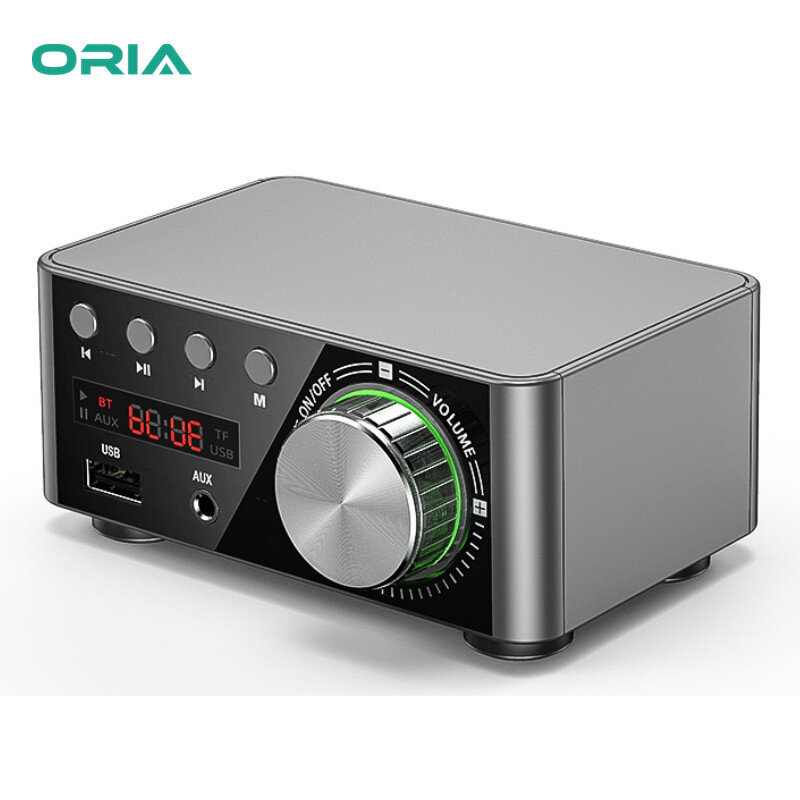 ORIA Bluetooth Digital Mini Amplifier, Mini Bluetooth 5.0 Power Amplifier, Audio Amplifier Music Player