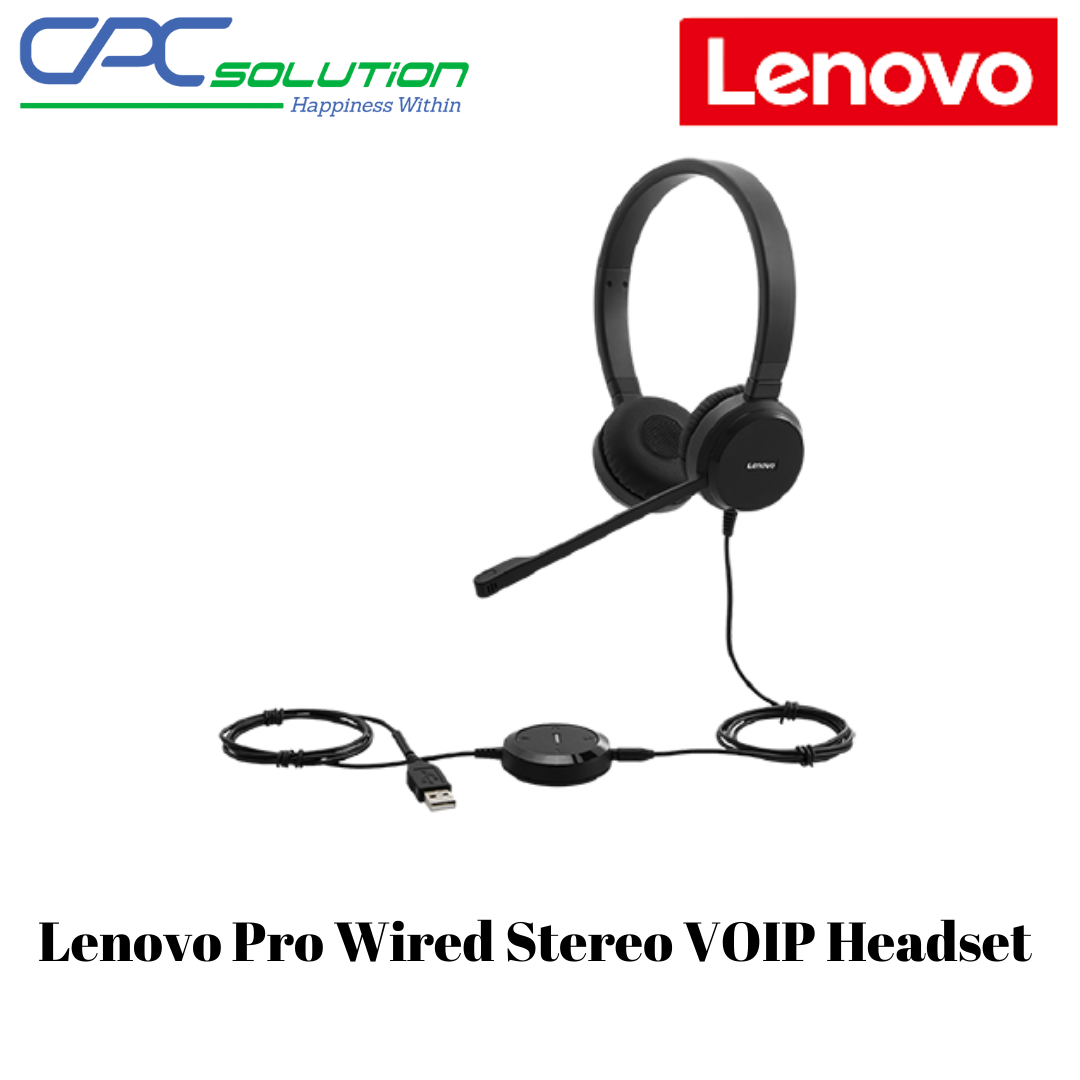 Lenovo Pro Wired Stereo VOIP Headset