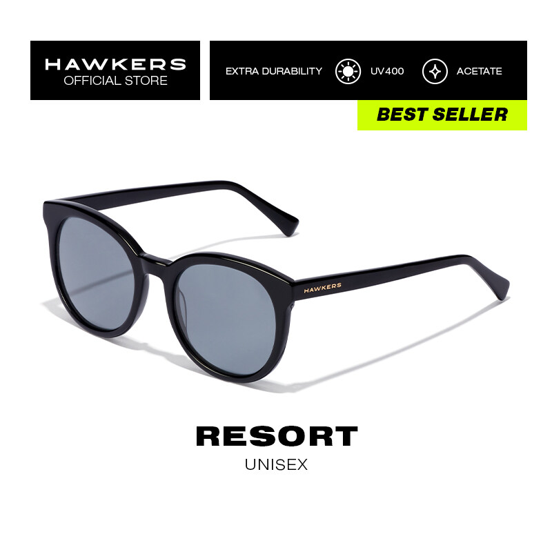 Hawkers - RESORT Black DarckSunglasses UV400 Men Women 400036