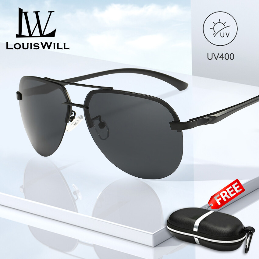 LouisWill Sunglasses Driver Driving Mirror Polarized Glasses Sunglasses Men And Women Tide Glasses Brand Goggles Square Sunglasses Retro Anti Glare Driving Sun Glasses UV400