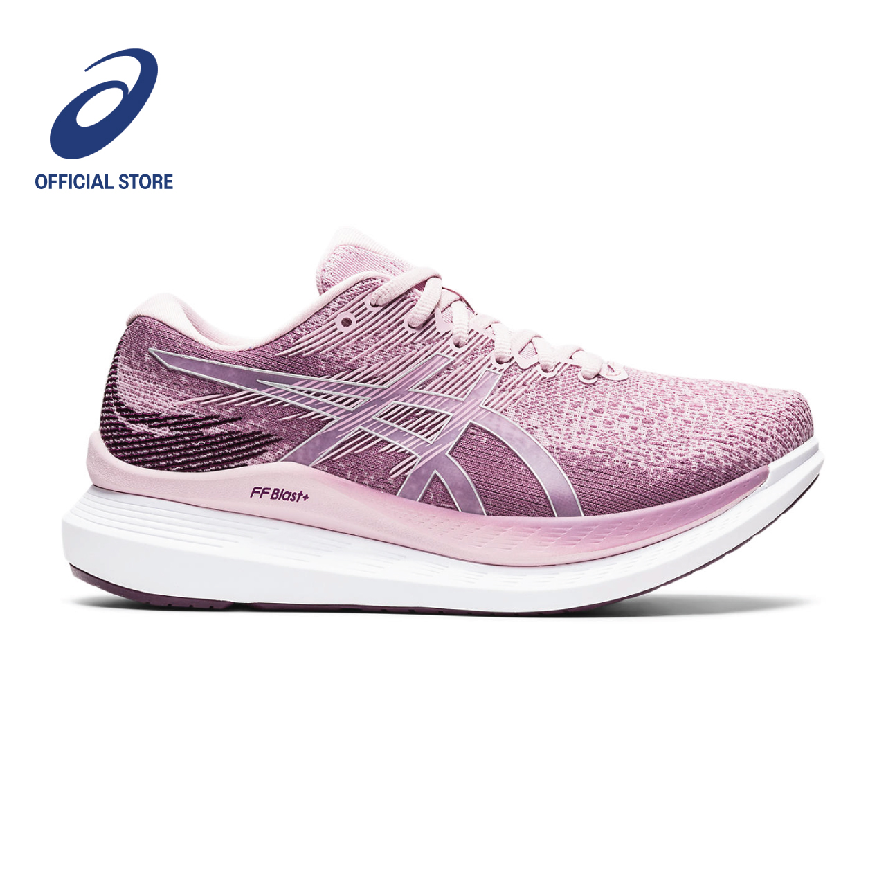 ASICS Women GLIDERIDE 3 Running Shoes in Rose Quartz/Deep Plum