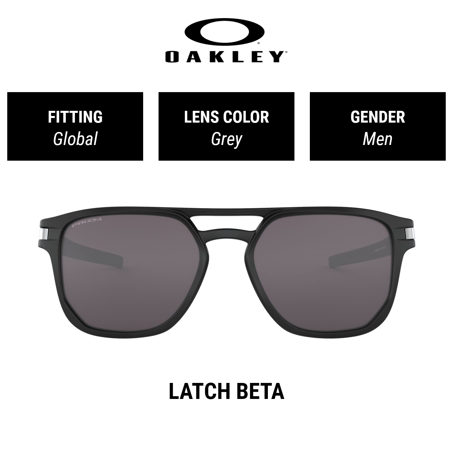 Oakley Latch Beta  OO9436 943601  Men Global Fitting  PRIZM Sunglasses  Size 54mm