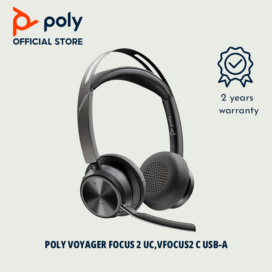 Poly / Plantronics Voyager Focus 2 UC Wireless Headset | 213726-01/214432-01/213727-01/214433-01 | 2 Years Local Warranty  - Poly  Official Store