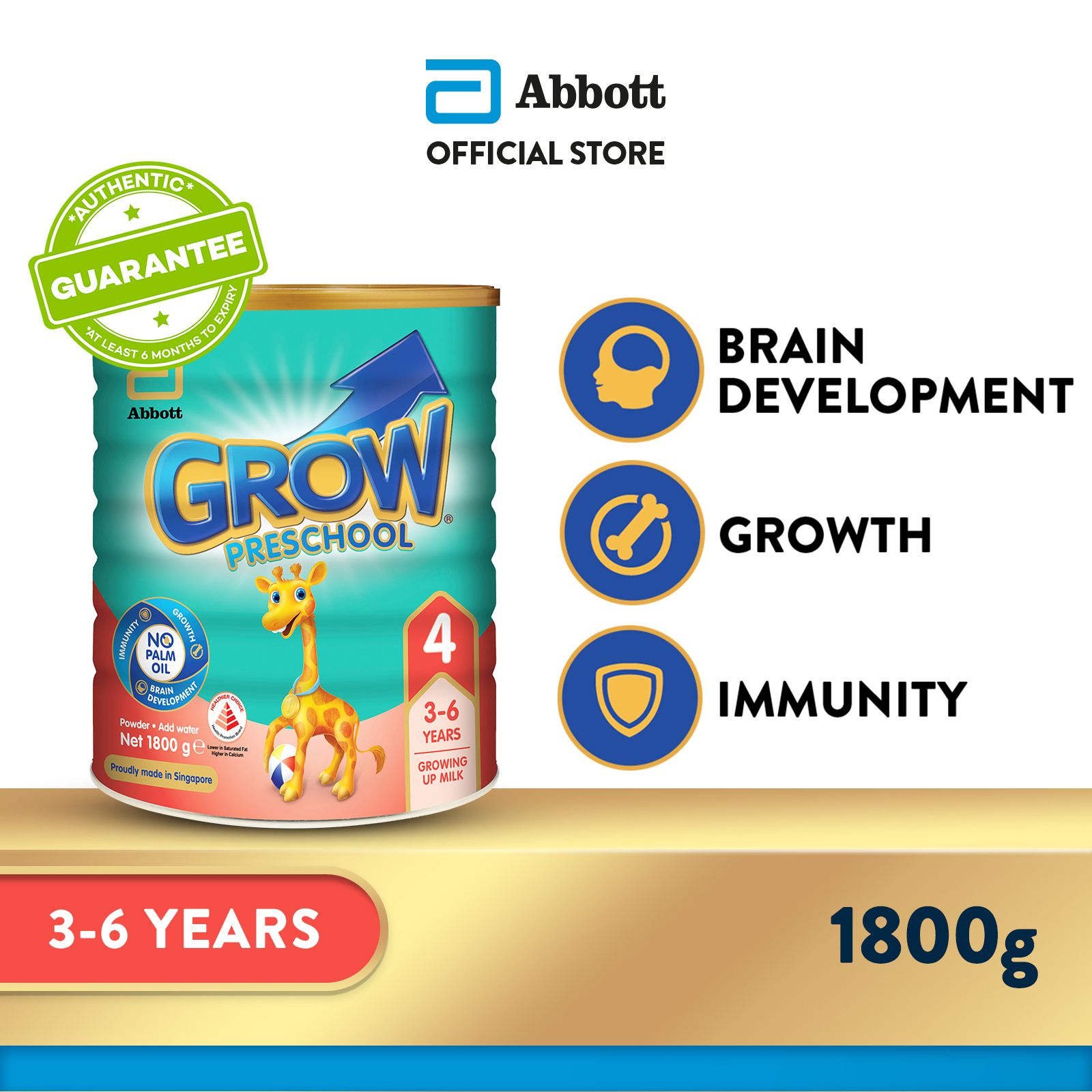 GROW Growing Up Milk for Kids - Preschool Stage 4 (3 - 6 years) - 1.8kg