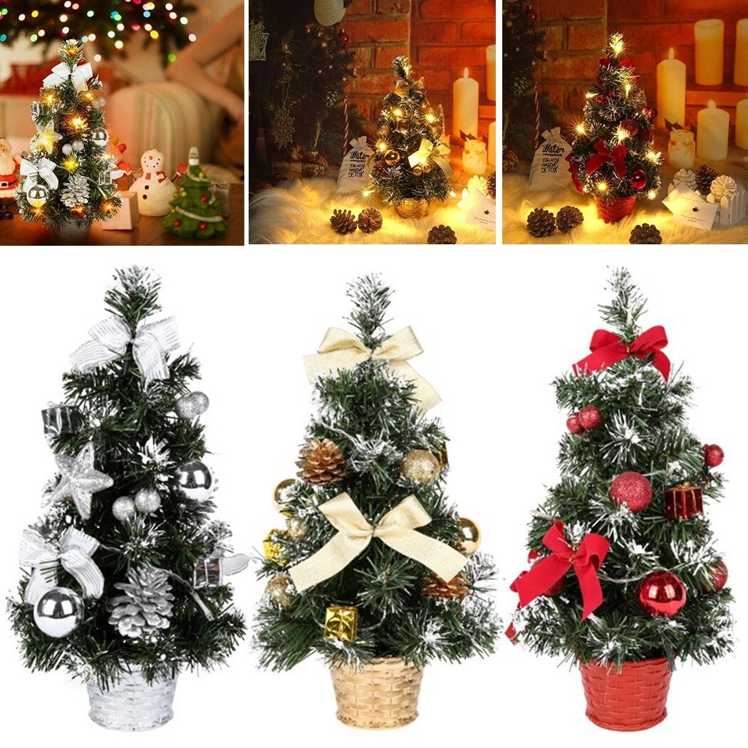 40cm Table LED Christmas Tree Nightlight Decoration Light Pine Tree Mini Xmas Tree Christmas Decoration New Year Gift