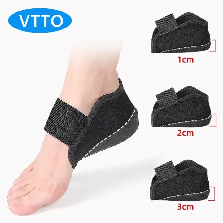 VTTO Height Increase Insole for Men Women Half Heel Protectors Heightening Shoes Sole Pad Shock Absorption Lift Heighten Foot Cushion
