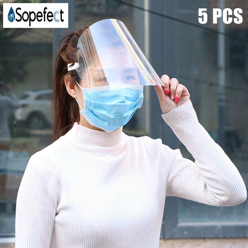 Sopefect Anti-fog Empty Top Cap Clear Full Face Splash-proof Face Protective Shield Guard Hat Anti Spittle