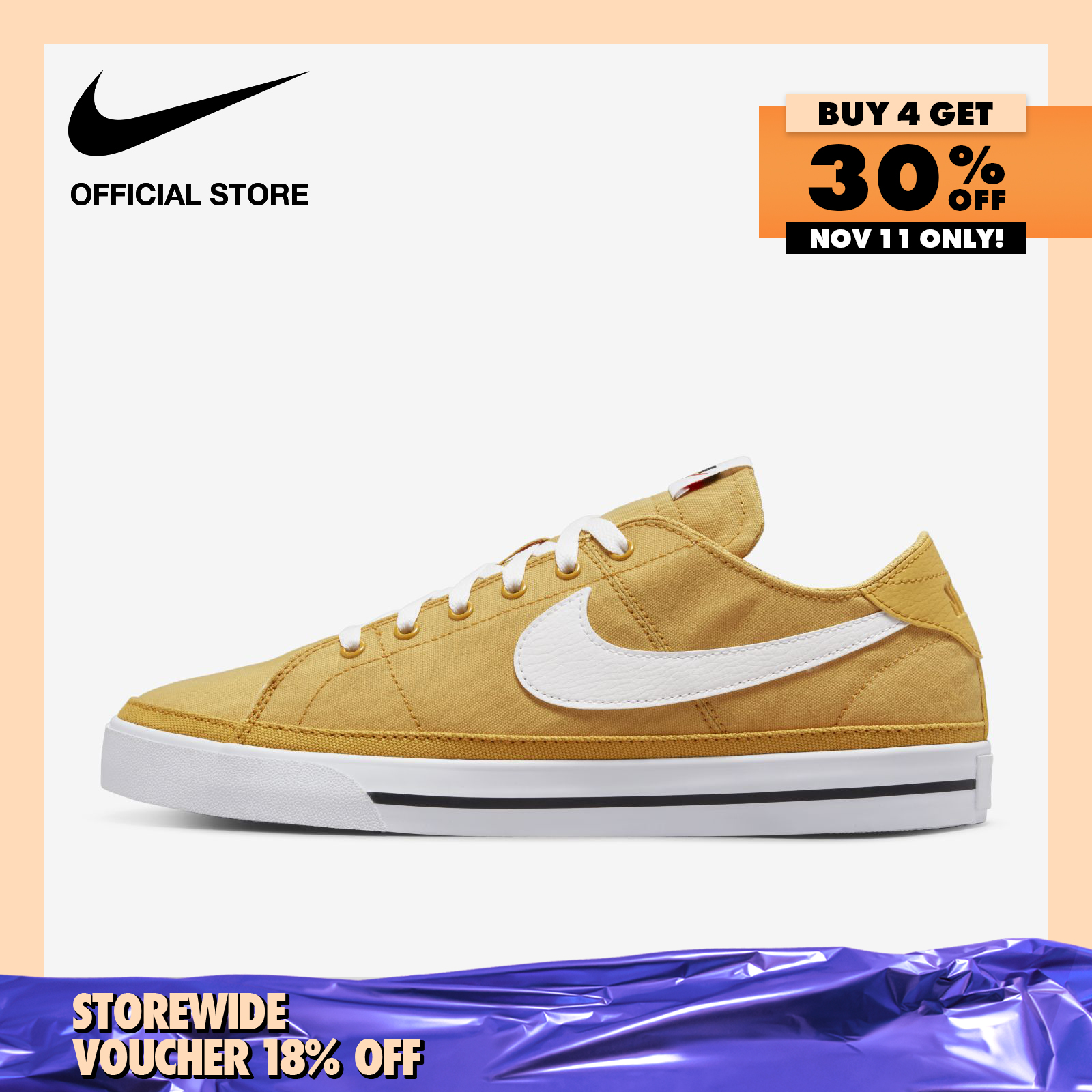 Nike Men's Court Legacy Shoes - Sanded Gold
