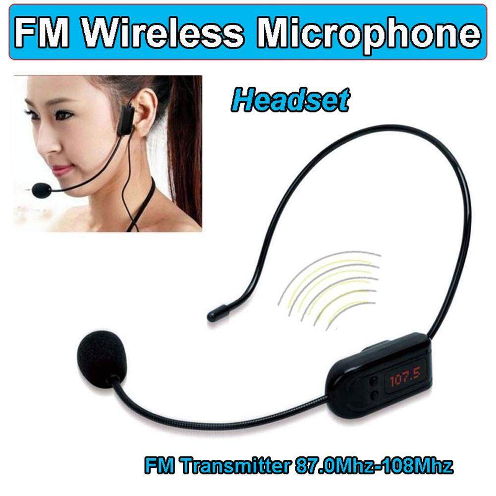 FM Wireless Microphone Headset Megaphone Radio Mic for Loudspeaker