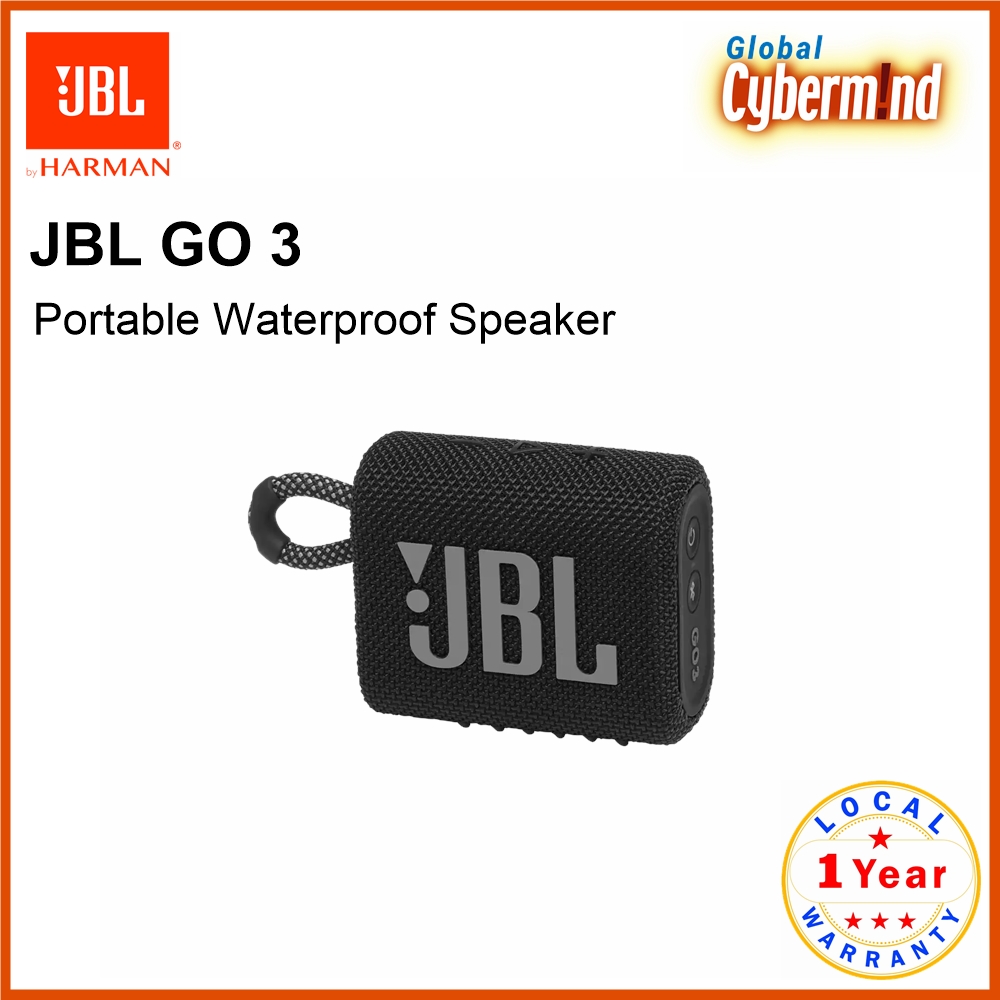 JBL GO 3 Portable Waterproof Speaker (Brought to you by Global Cybermind)