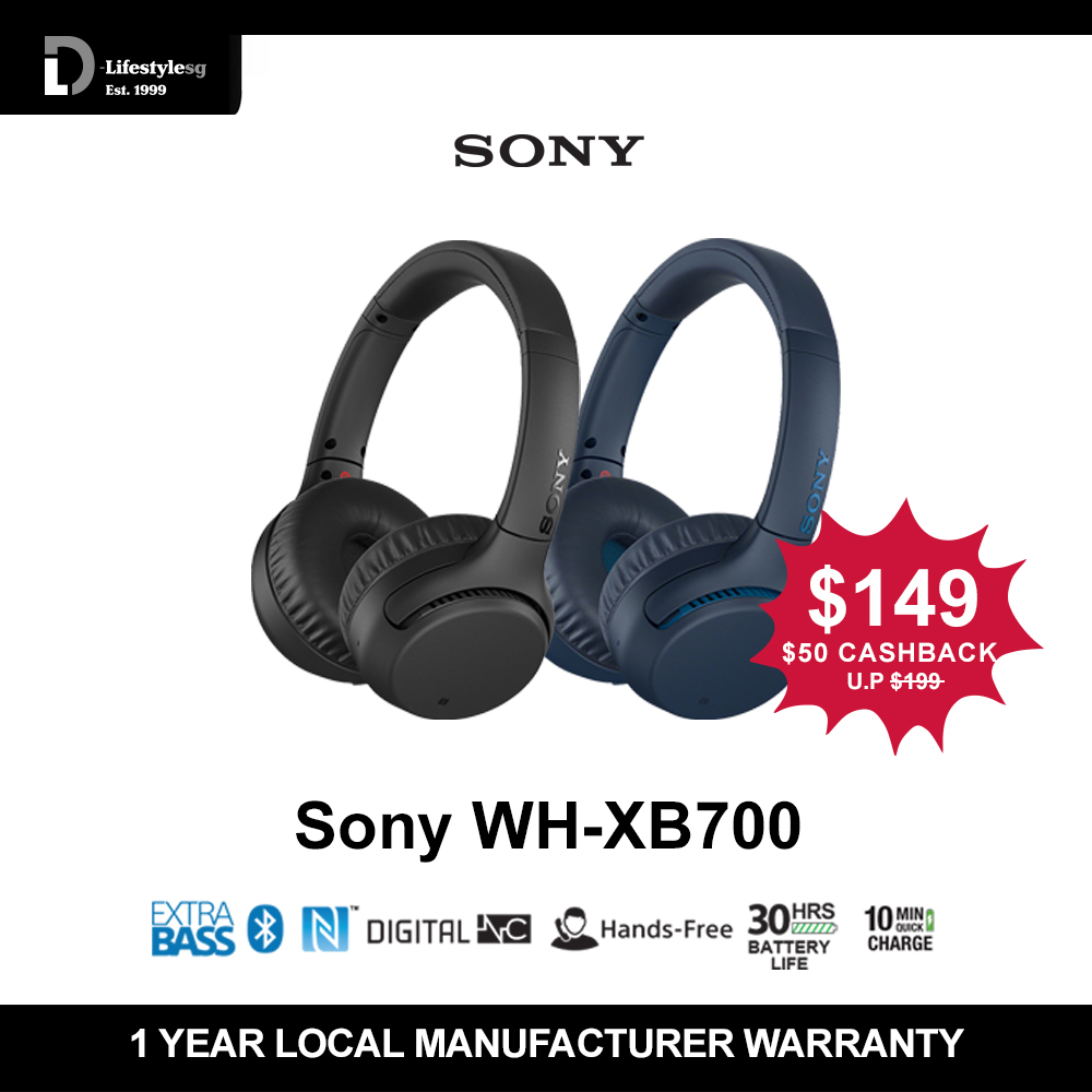 Sony WH-XB700 Bluetooth Wireless Headphone