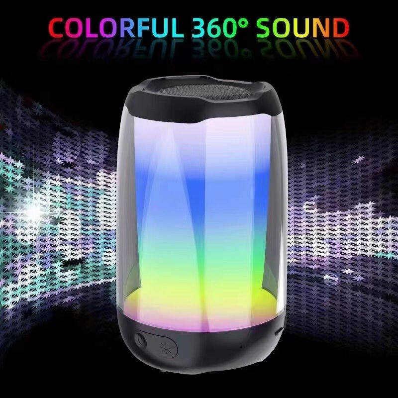 LED Light Mini Portable Wireless Speakers Desktop Subwoofer Stereo TWS Column Audio Center for Bluetooth Computer Soundbox
