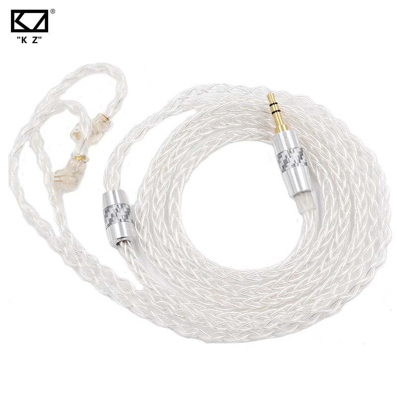 KZ 8 Core OFC Silver Plating Upgrade Cable High Purity Earphone Wire KZ ZSN PRO ZSX AS12 AS16 ASX ZAX DQ6 ZS10 PRO CCA CA16 CSN