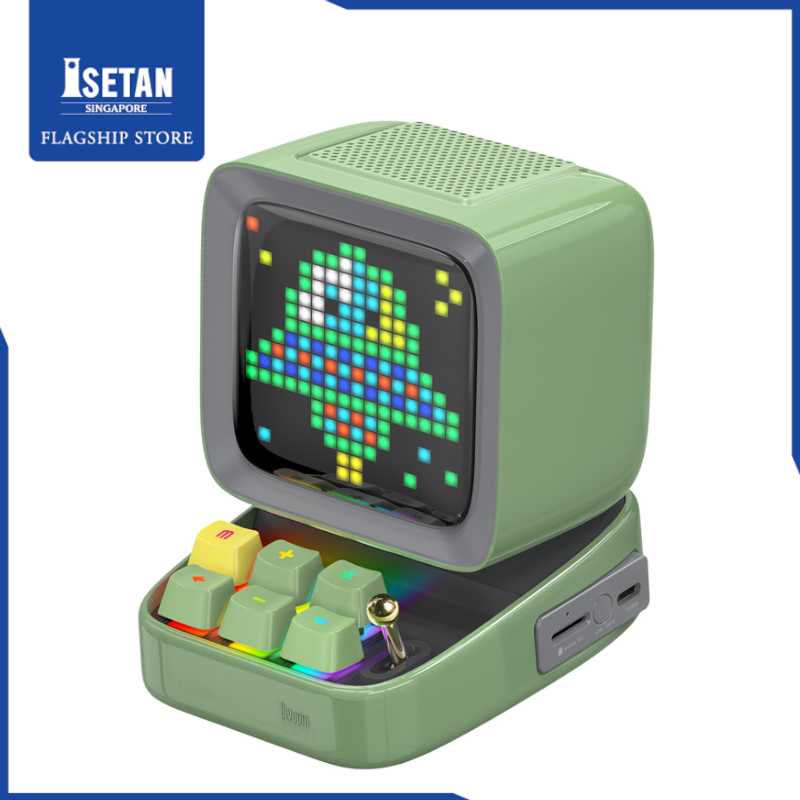 Divoom DITOO Plus Pixel Bluetooth Wireless Speaker&Bag | Mechanical Retro Mini Computer Model | Smart Speaker Alarm Clock