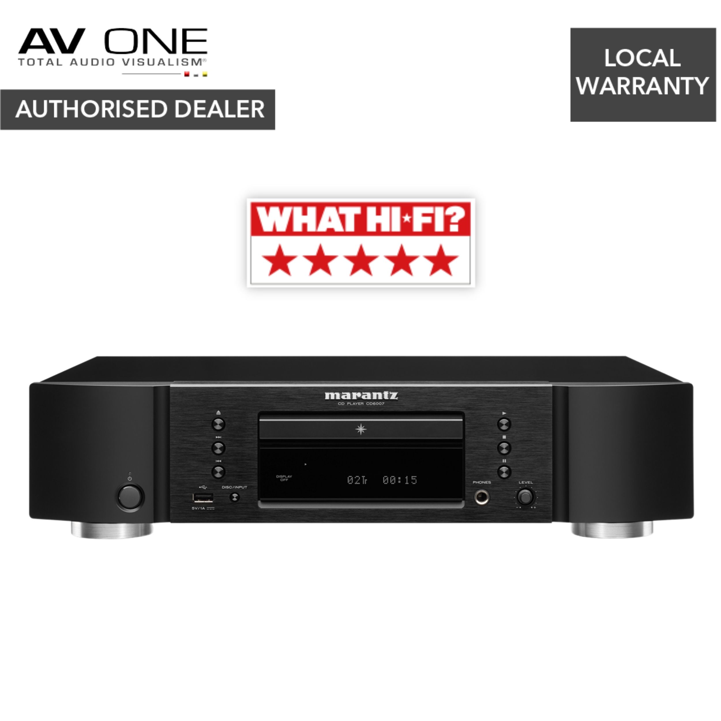 Marantz CD6007 CD Player - AV One Authorized Dealer/Official Product/Warranty