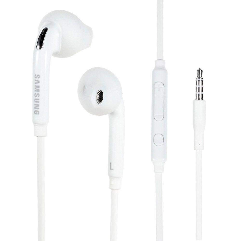 (PROMO) Samsung EO-EG920BW earpiece White Headset with 3.5mm Headphone Handsfree Headphone Earphone With Volume Control For Galaxy Phones