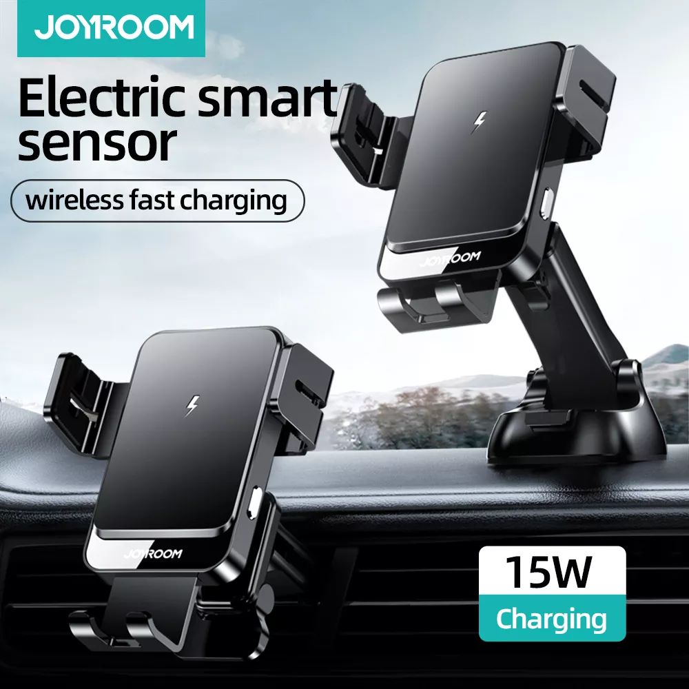 [SG] JOYROOM 15W JR-ZS219 Triaxial Car Wireless Charging Mobile Phone Bracket Holder (Air Vent+Dashboard)