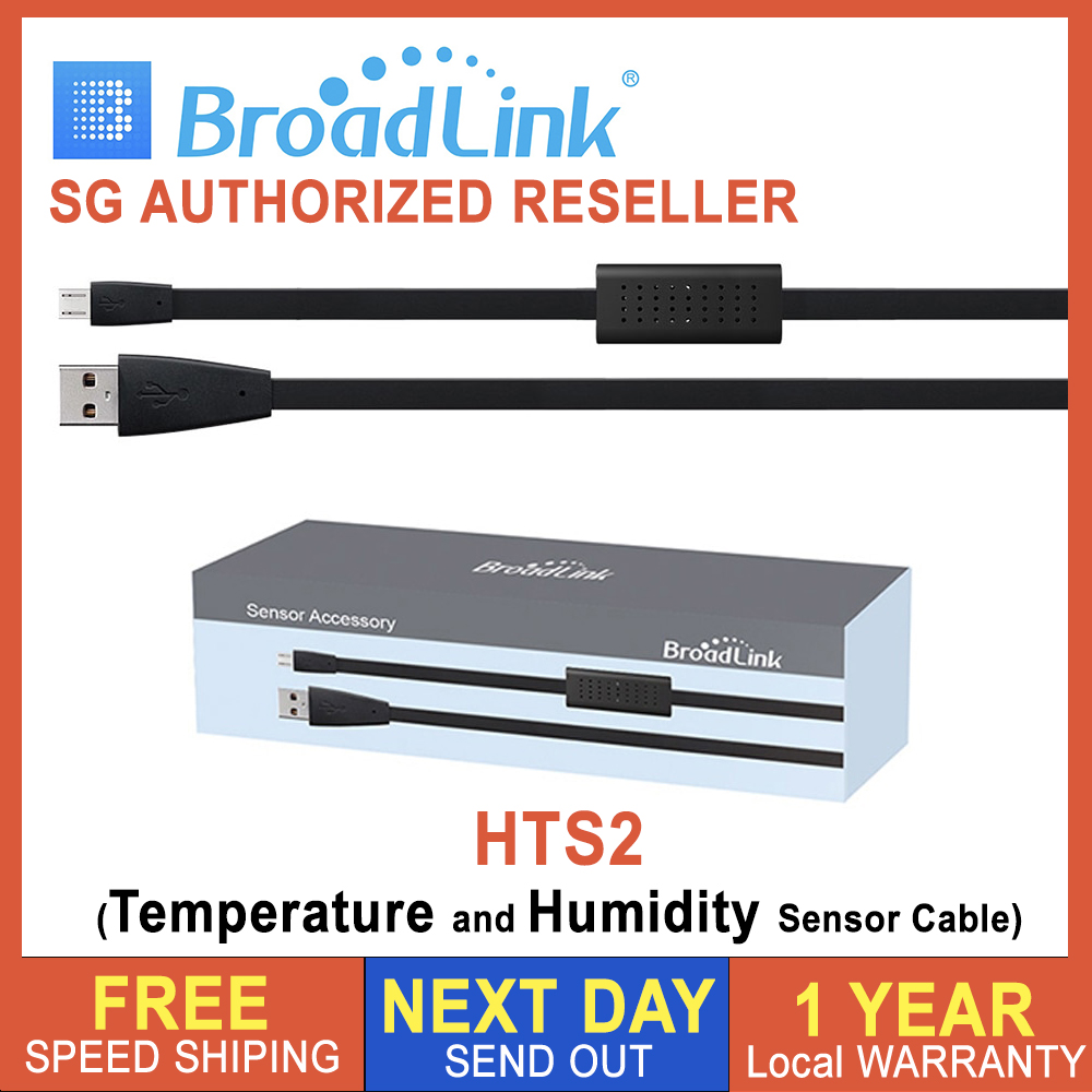 BroadLink Sensor Cable HTS2 Temperature and Humidity, Compatible for RM4 Pro, RM4 Mini, RM Pro 4, RM Mini 4 Smart Home Automation [Local Warrenty]