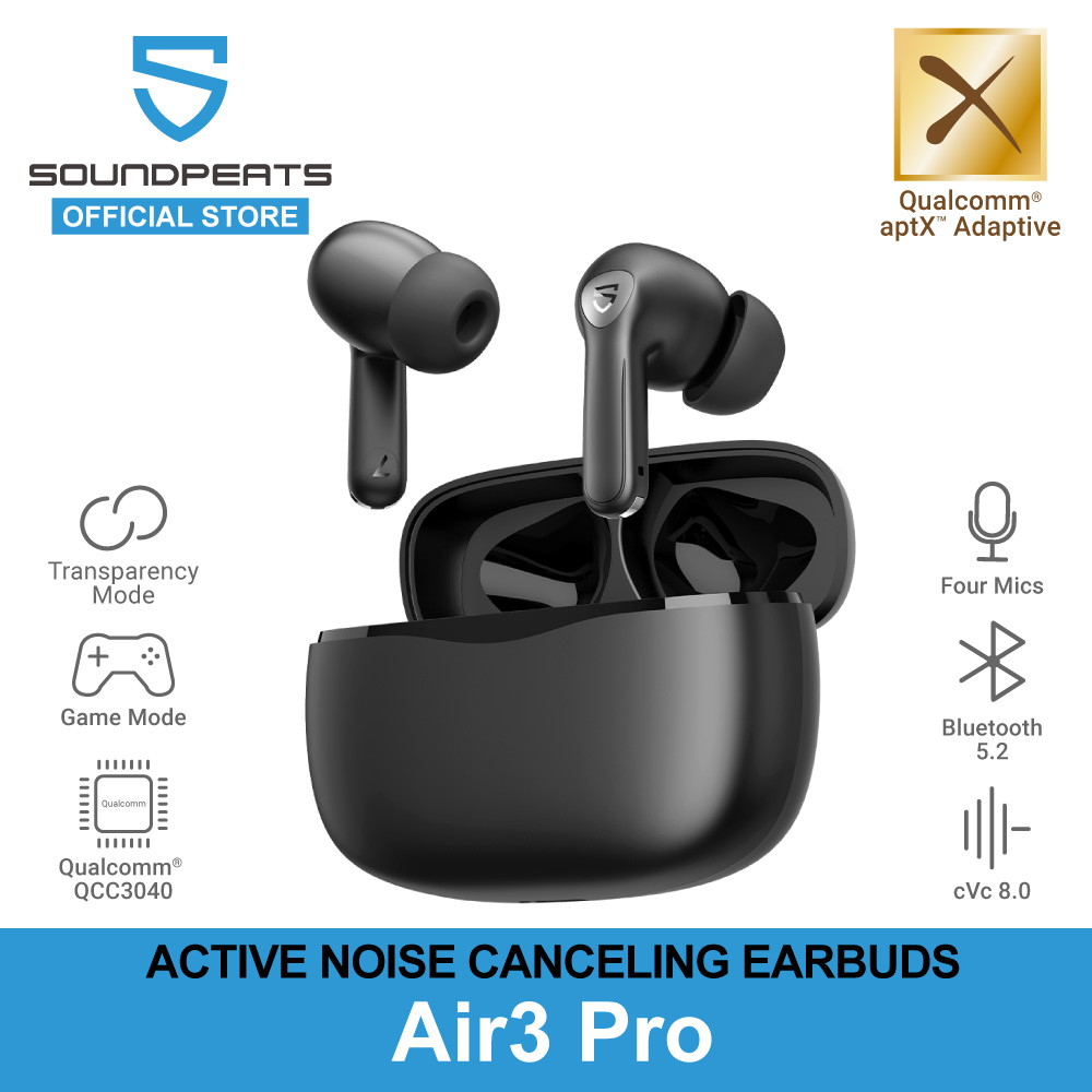 SoundPEATS Air 3 Pro ANC True Wireless Earbuds with Qualcomm QCC3046, CVC 8.0, aptx-Adaptive & Game Mode