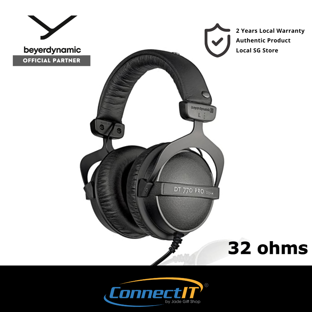 Beyerdynamic DT770 PRO 32ohms/80ohms/250ohms well-built, durable and great-sounding closed-back (2 Year Local Warranty)