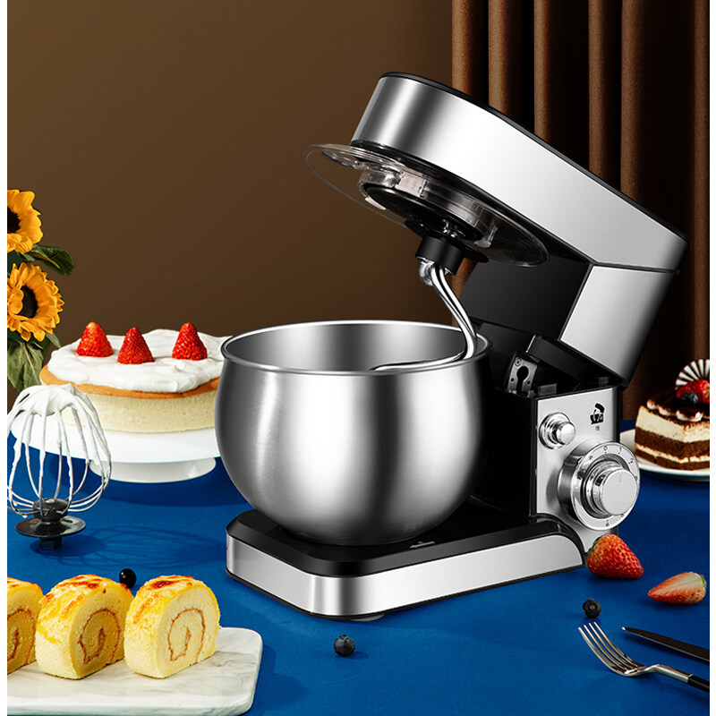5L Stand Mixer, Stainless Steel Kneading Machine, Electric Food Mixer with Beater, Dough Hook And Wire Whip, 1200W, 6 Speed Adjustment