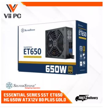 SilverStone 650W Essential Series ET650-HG ATX12V 80 PLUS GOLD Certified Semi-Modular Active PFC Power Supply