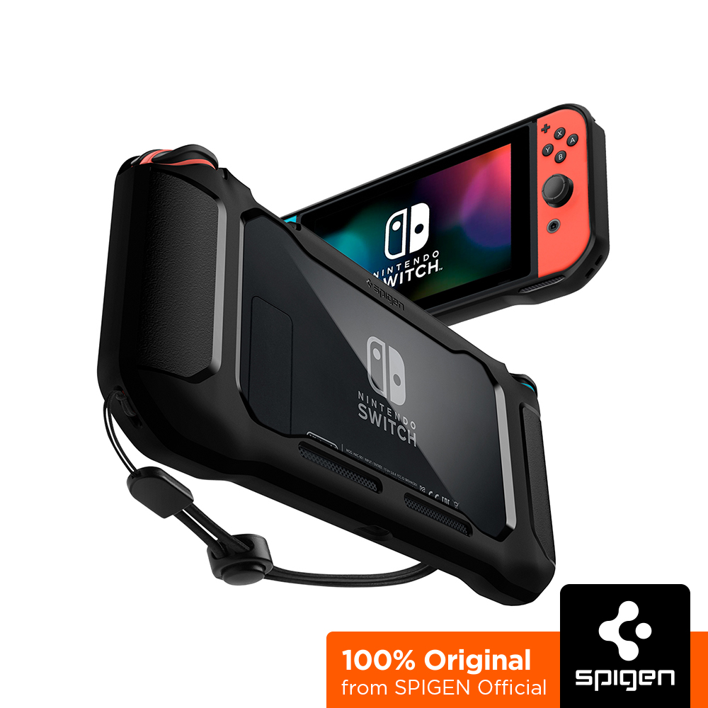 SPIGEN Case for Nintendo Switch [Rugged Armor] Bumper Guards with Hand Strap / Nintendo Switch Case / Nintendo Switch Casing / Nintendo Switch Pouch