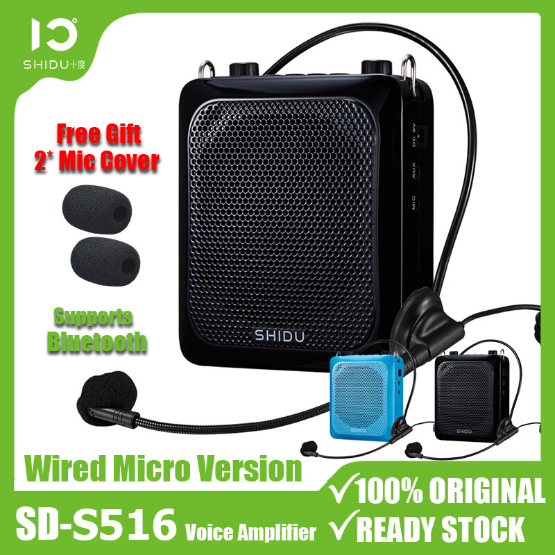 SHIDU S516/S28 Ultra Portable Amplifier 25W Mini Audio Bluetooth Speaker Voice Amplifier with UHF Microphone 25W Echo Sound Bluetooth Mini Pa System Portable Voice Amplification AUX Recording for Teac