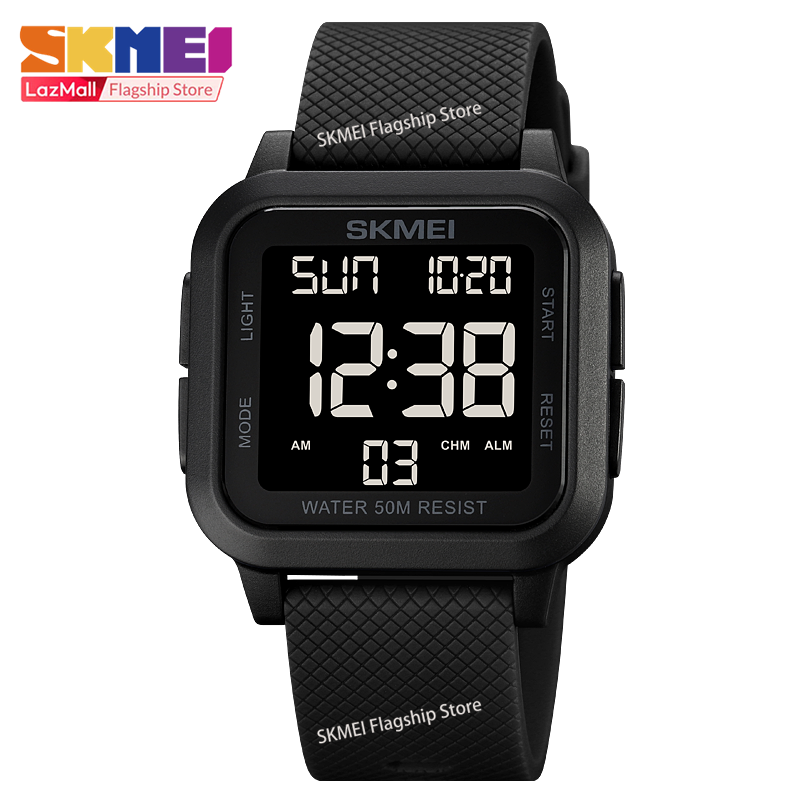 SKMEI 1894 Men Women Waterproof Sport Watch Digtal LED Light Display Watch Alarm Chrono Calendar Multifunction