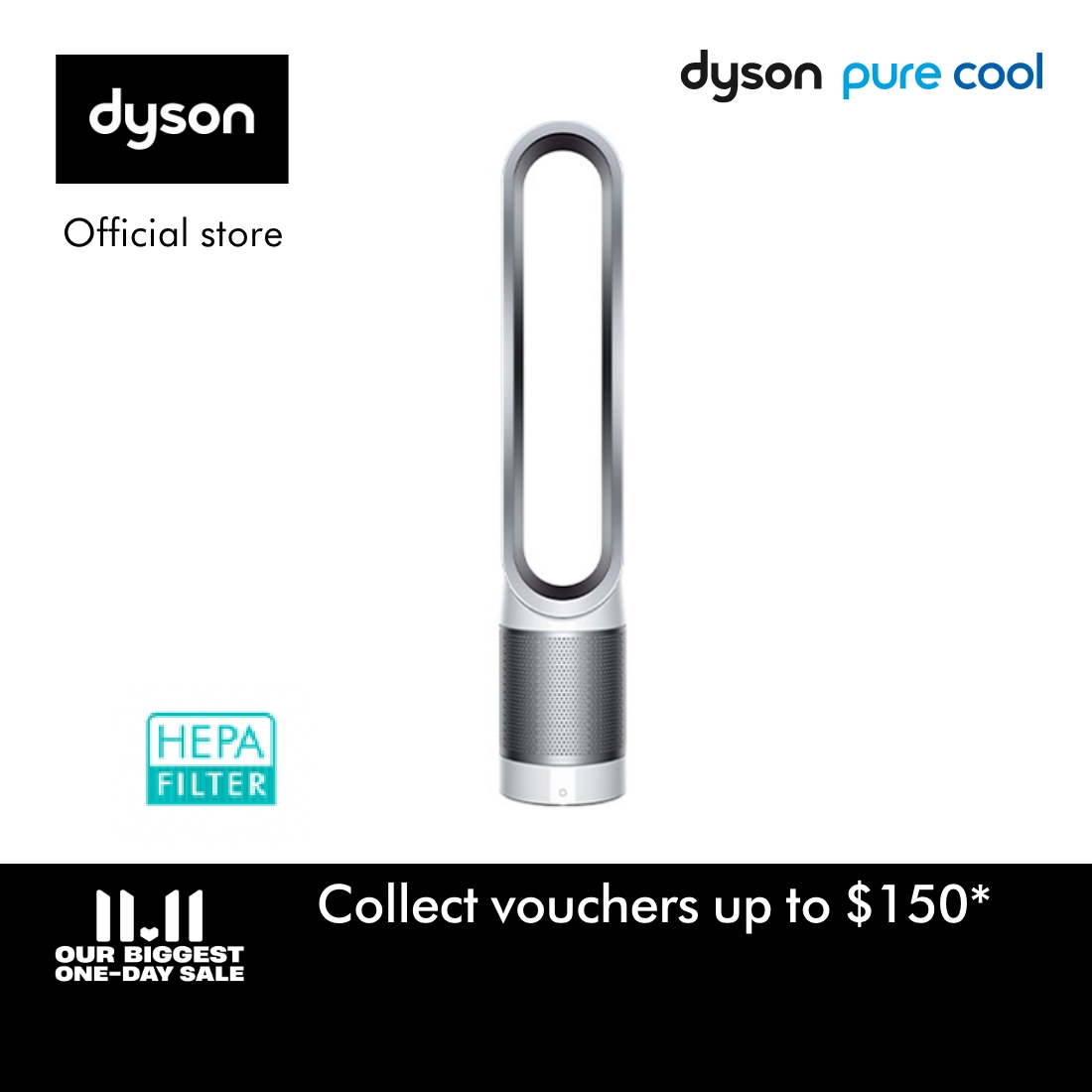 Dyson Pure Cool ™ Air Purifier Fan TP00 (White/Silver)