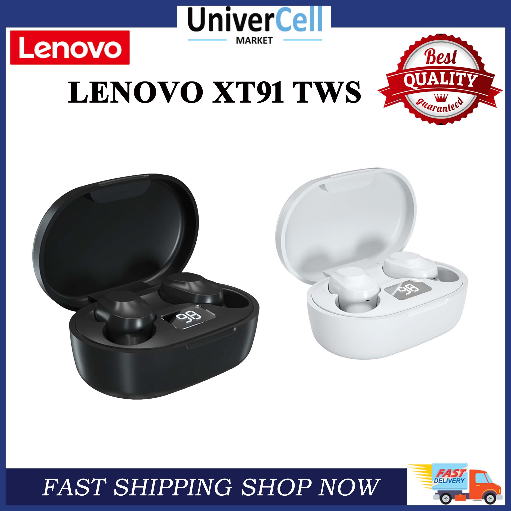 LENOVO XT91 TWS | BRAND NEW WITH BEST QUALITY | IN-BUILD MICROPHONE