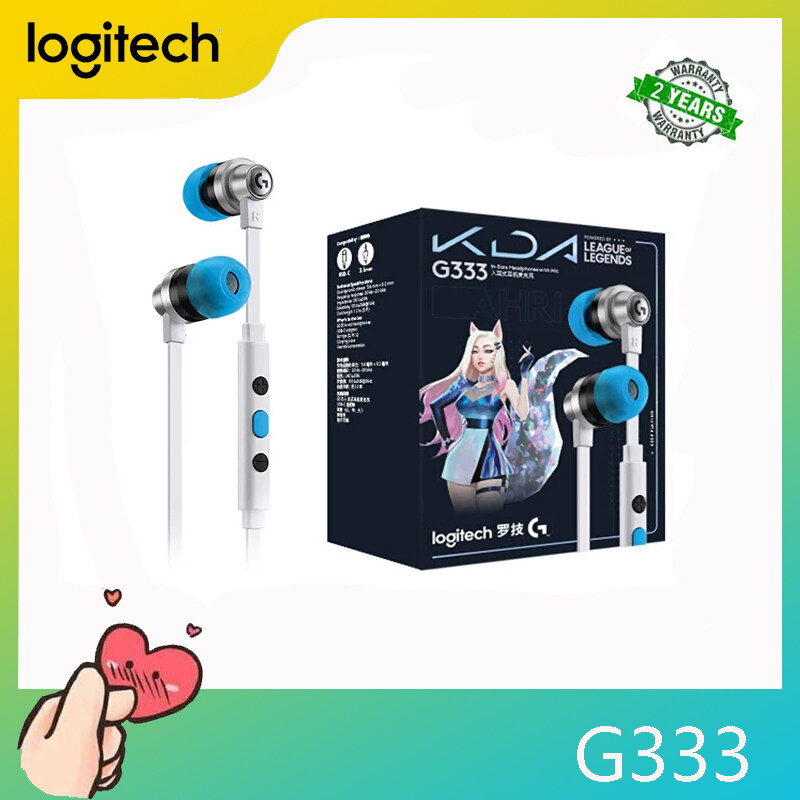 Logitech G333 KDA In-ear Headphones, Limited Edition, Gaming, with Mic, USB-C, for Laptop, PC Gaming, LOL K / DA