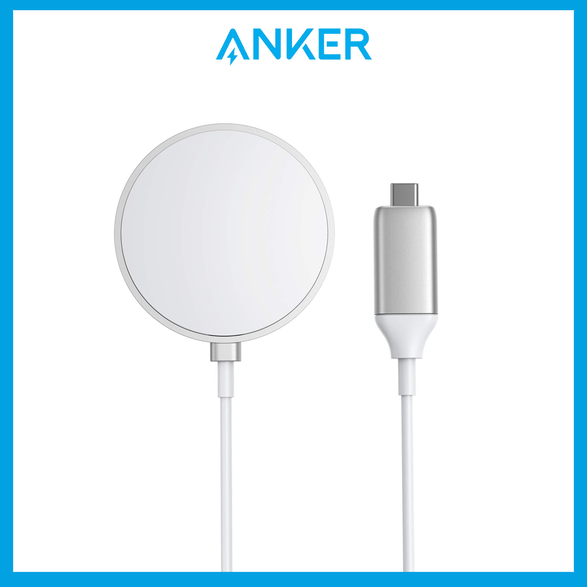 Anker PowerWave Magnetic Pad Magnetic Wireless Charger Cable, 7.5W Max Wireless Charger with 5ft Built in USB-C Cable, PowerWave Magnetic Pad Only for iPhone 13/mini/13 pro/12/12 Pro / 12 Pro Max / 12