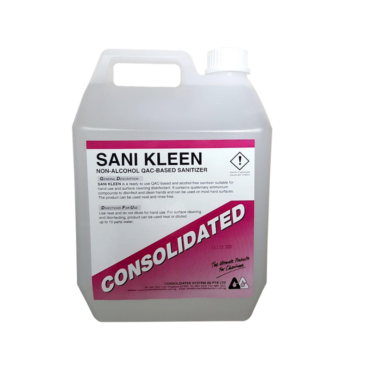 SANI KLEEN Non-Alcohol Hand Sanitizer 5L