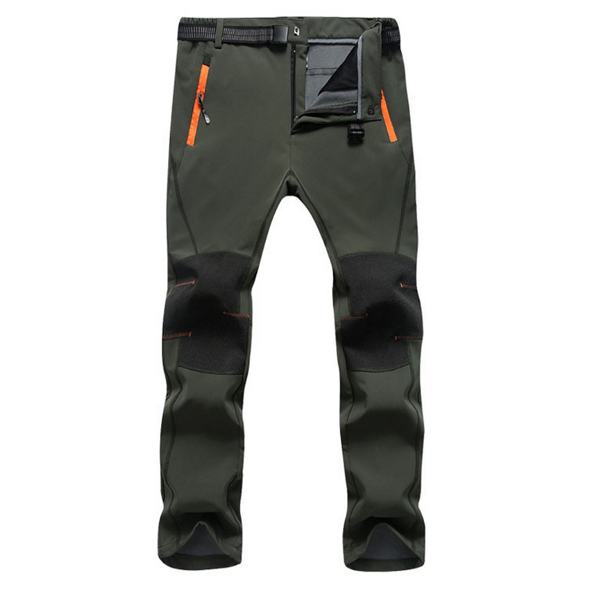 Men Winter Thick Thermal Outdoor Water Repellent Pants for Hiking Camping Cycling Skiing