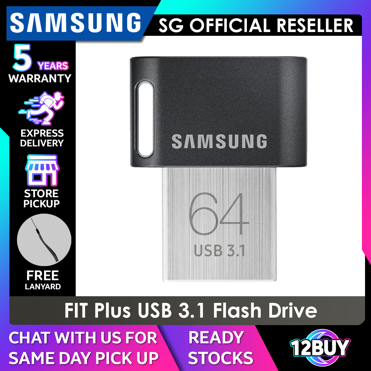 Samsung Fit Plus USB 3.1 Flash Drive 64GB 128GB Flash drive 200mb/s Store Collection