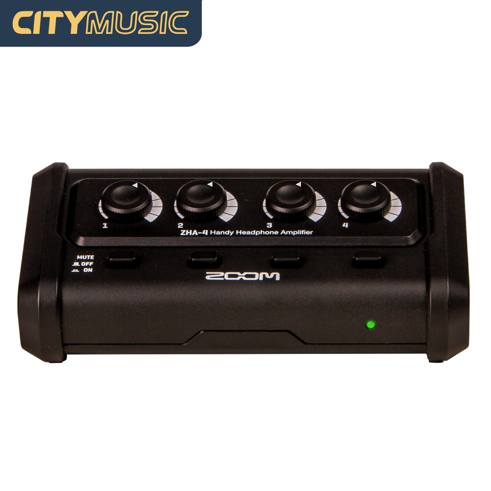 Zoom ZHA-4 4-channel Headphone Amplifier 4-channel Headphone Amplifier with Independent Volume and Mute Controls
