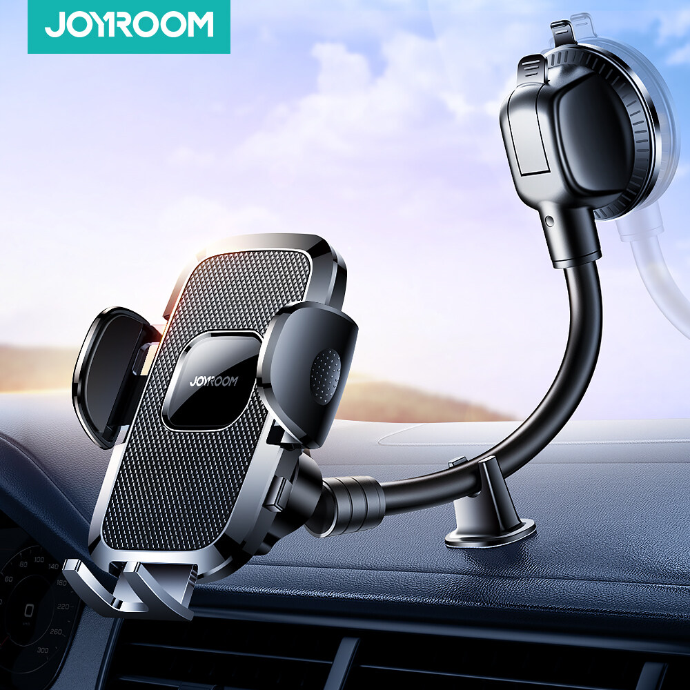 Joyroom Mobile Phone Holder for Car Windshield Dashboard Car Phone Holder for iPhone 13 Strong Suction Cup Sticky Cradle Long Arm Clamp for OPPO VIVO Huawei SAMSUNG Xiaomi